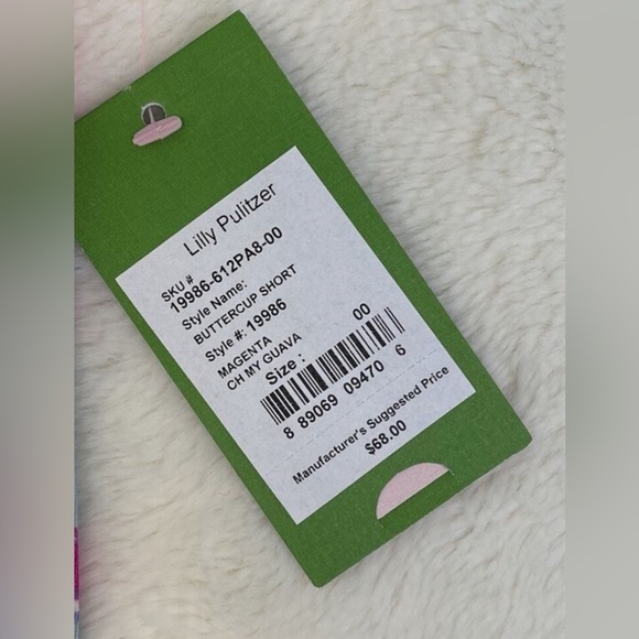 Lilly Pulitzer Buttercup Shorts 00 Oh My Guava Magenta - Picture 6 of 6